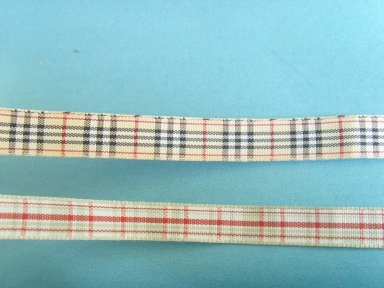 25mm scottish style plaid ribbon