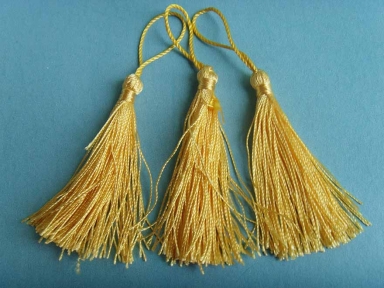 polyester decorative yellow tassels