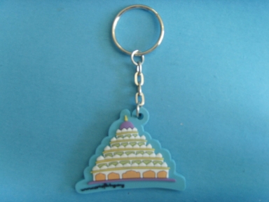 rubber house shape key chain